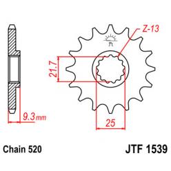 Звездочка передняя JT Sprockets (шаг 520 ) JT JTF1539